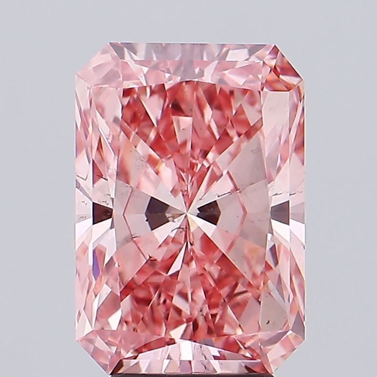 Loose Diamond - RADIANT 5.04ct Fancy Vivid Pink SI1: Loose Diamond - RADIANT 5.04ct Fancy Vivid Pink SI1 Source: This is a real non-mined Diamond that has been grown in a lab Shape: RADIANT Carats: 5.04 Color: Fancy Vivid Pink Certification: IGI Video: