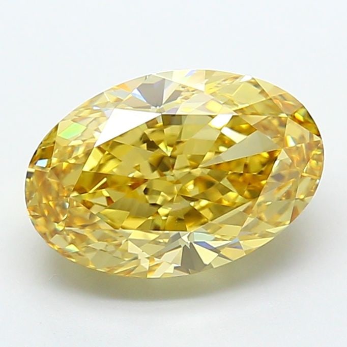Loose Diamond - OVAL 5.31ct Fancy Intense Yellow VVS2: Loose Diamond - OVAL 5.31ct Fancy Intense Yellow VVS2 Source: This is a real non-mined Diamond that has been grown in a lab Shape: OVAL Carats: 5.31 Color: Fancy Intense Yellow Certification: IGI Vide
