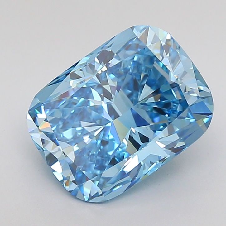 Loose Diamond - CUSHION MODIFIED 3.24ct Fancy Vivid Blue VVS2: Loose Diamond - CUSHION MODIFIED 3.24ct Fancy Vivid Blue VVS2 Source: This is a real non-mined Diamond that has been grown in a lab Shape: CUSHION MODIFIED Carats: 3.24 Color: Fancy Vivid Blue Certifi