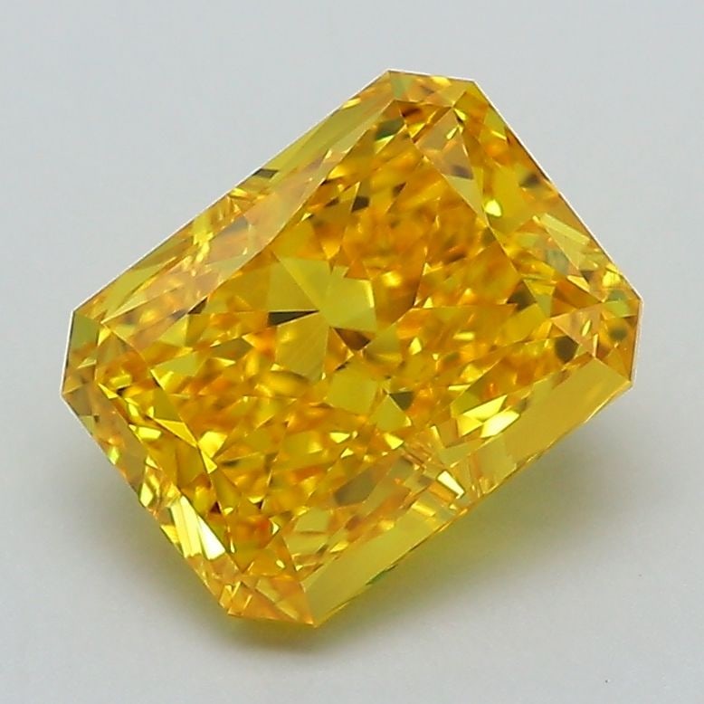 Loose Diamond - RADIANT 2.18ct Fancy Vivid Yellow VVS2: Loose Diamond - RADIANT 2.18ct Fancy Vivid Yellow VVS2 Source: This is a real non-mined Diamond that has been grown in a lab Shape: RADIANT Carats: 2.18 Color: Fancy Vivid Yellow Certification: IGI Vi
