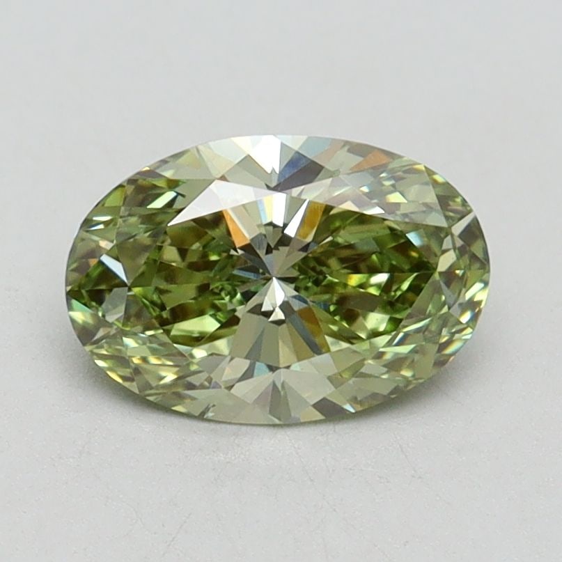 Loose Diamond - OVAL 1.03ct Fancy Vivid Green VS1: Loose Diamond - OVAL 1.03ct Fancy Vivid Green VS1 Source: This is a real non-mined Diamond that has been grown in a lab Shape: OVAL Carats: 1.03 Color: Fancy Vivid Green Certification: IGI Video: