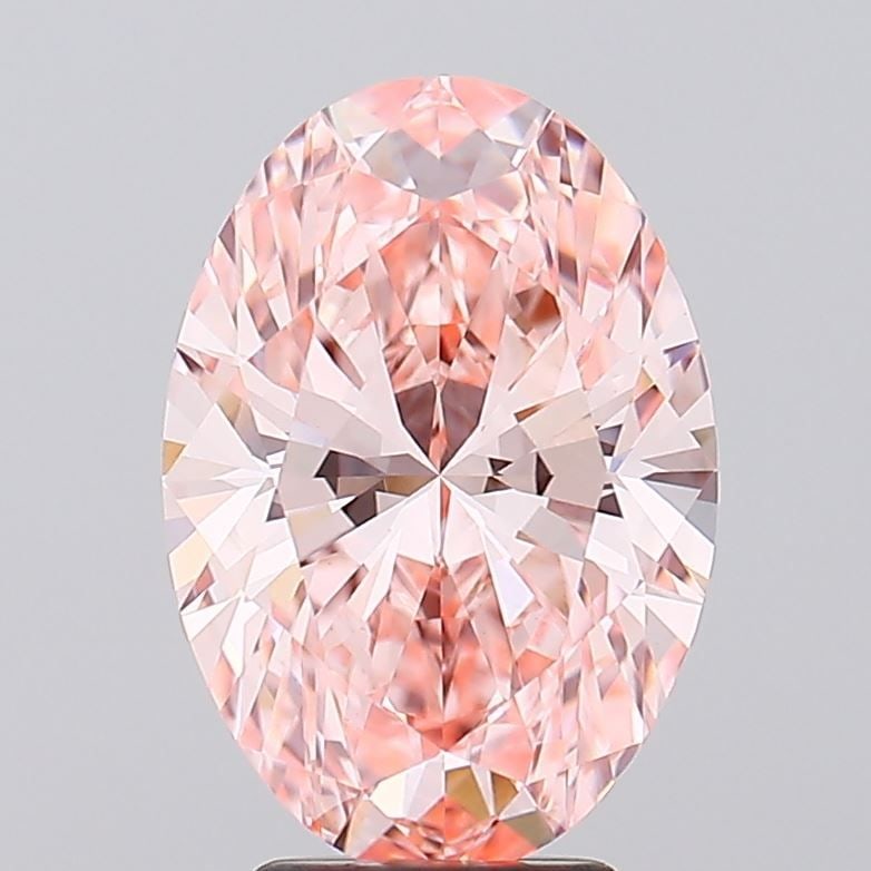 Loose Diamond - OVAL 4.08ct Fancy Vivid Pink VVS2: Loose Diamond - OVAL 4.08ct Fancy Vivid Pink VVS2 Source: This is a real non-mined Diamond that has been grown in a lab Shape: OVAL Carats: 4.08 Color: Fancy Vivid Pink Certification: IGI Video: