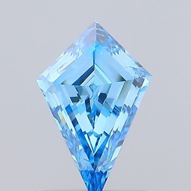 Loose Diamond - KITE 0.65ct Fancy Vivid Blue VS1: Loose Diamond - KITE 0.65ct Fancy Vivid Blue VS1 Source: This is a real non-mined Diamond that has been grown in a lab Shape: KITE Carats: 0.65 Color: Fancy Vivid Blue Certification: IGI Video: