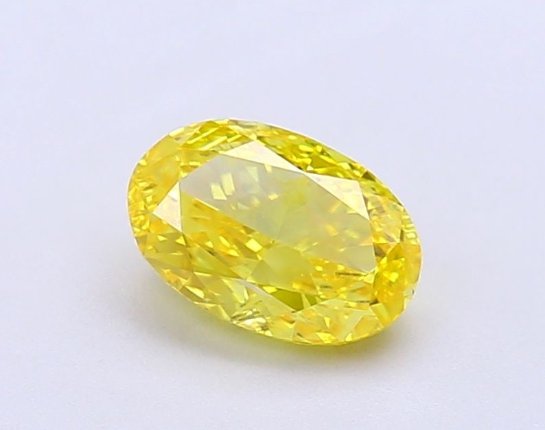Loose Diamond - OVAL 1.24ct Fancy Vivid Yellow VS1: Loose Diamond - OVAL 1.24ct Fancy Vivid Yellow VS1 Source: This is a real non-mined Diamond that has been grown in a lab Shape: OVAL Carats: 1.24 Color: Fancy Vivid Yellow Certification: IGI Video:
