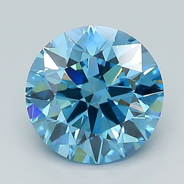 Ideal Loose Diamond - ROUND 1.51ct Fancy Vivid Blue VS1: Ideal Loose Diamond - ROUND 1.51ct Fancy Vivid Blue VS1 Source: This is a real non-mined Diamond that has been grown in a lab Shape: ROUND Carats: 1.51 Color: Fancy Vivid Blue Certification: IGI Video