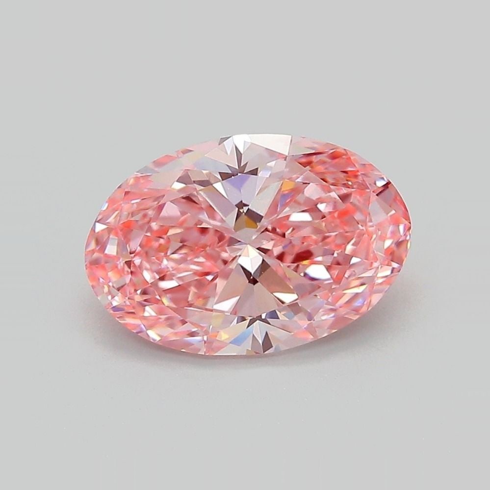 Loose Diamond - OVAL 2.5ct Fancy Vivid Pink VS1: Loose Diamond - OVAL 2.5ct Fancy Vivid Pink VS1 Source: This is a real non-mined Diamond that has been grown in a lab Shape: OVAL Carats: 2.5 Color: Fancy Vivid Pink Certification: IGI Video:
