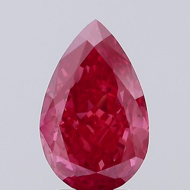Loose Diamond - PEAR 3.0ct Fancy Vivid Red VS1: Loose Diamond - PEAR 3.0ct Fancy Vivid Red VS1 Source: This is a real non-mined Diamond that has been grown in a lab Shape: PEAR Carats: 3.0 Color: Fancy Vivid Red Certification: NONE Video: