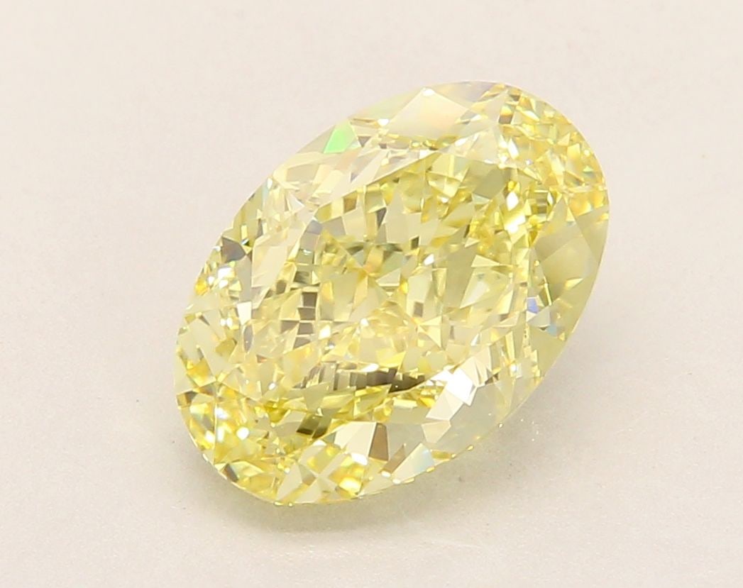 Loose Diamond - OVAL 4.18ct Fancy Intense Yellow VS1: Loose Diamond - OVAL 4.18ct Fancy Intense Yellow VS1 Source: This is a real non-mined Diamond that has been grown in a lab Shape: OVAL Carats: 4.18 Color: Fancy Intense Yellow Certification: IGI Video