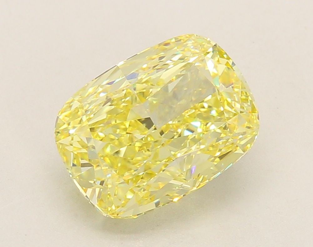 Loose Diamond - CUSHION MODIFIED 3.7ct Fancy Intense Yellow VVS2: Loose Diamond - CUSHION MODIFIED 3.7ct Fancy Intense Yellow VVS2 Source: This is a real non-mined Diamond that has been grown in a lab Shape: CUSHION MODIFIED Carats: 3.7 Color: Fancy Intense Yellow C