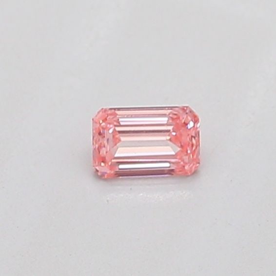 Loose Diamond - EMERALD 0.15ct Fancy Intense Pink VS2: Loose Diamond - EMERALD 0.15ct Fancy Intense Pink VS2 Source: This is a real non-mined Diamond that has been grown in a lab Shape: EMERALD Carats: 0.15 Color: Fancy Intense Pink Certification: IGI PLE