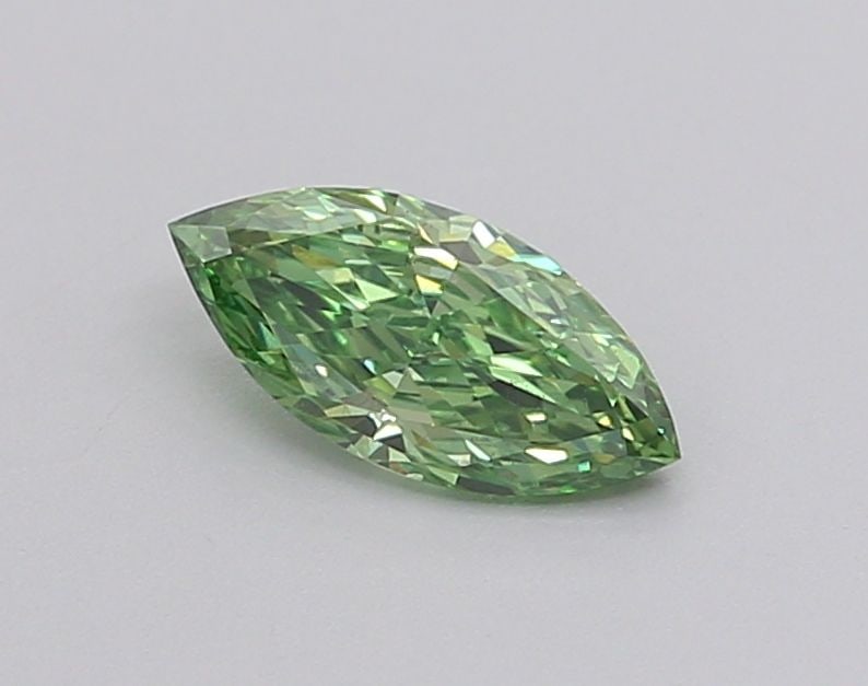Loose Diamond - MARQUISE 0.41ct Fancy Vivid Green VS2: Loose Diamond - MARQUISE 0.41ct Fancy Vivid Green VS2 Source: This is a real non-mined Diamond that has been grown in a lab Shape: MARQUISE Carats: 0.41 Color: Fancy Vivid Green Certification: IGI Vid
