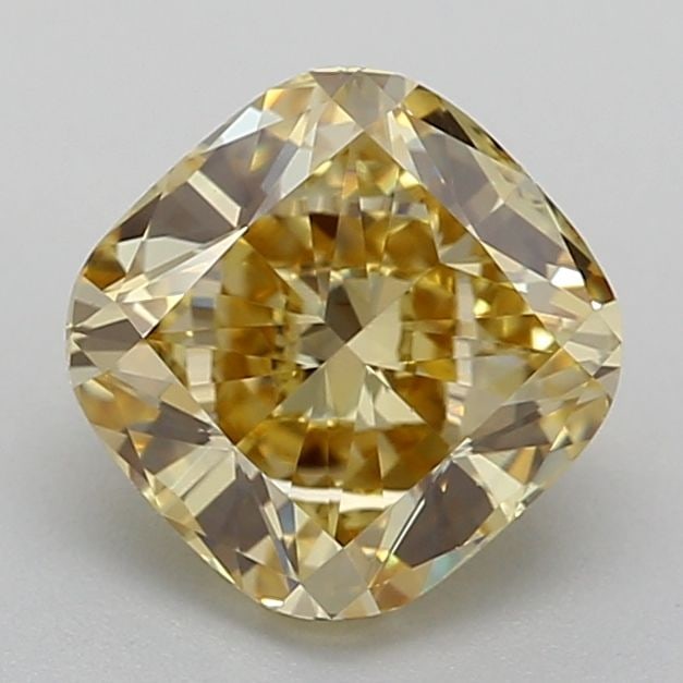 Loose Diamond - CUSHION MODIFIED 1.24ct Fancy Intense Yellow VS1: Loose Diamond - CUSHION MODIFIED 1.24ct Fancy Intense Yellow VS1 Source: This is a real non-mined Diamond that has been grown in a lab Shape: CUSHION MODIFIED Carats: 1.24 Color: Fancy Intense Yellow
