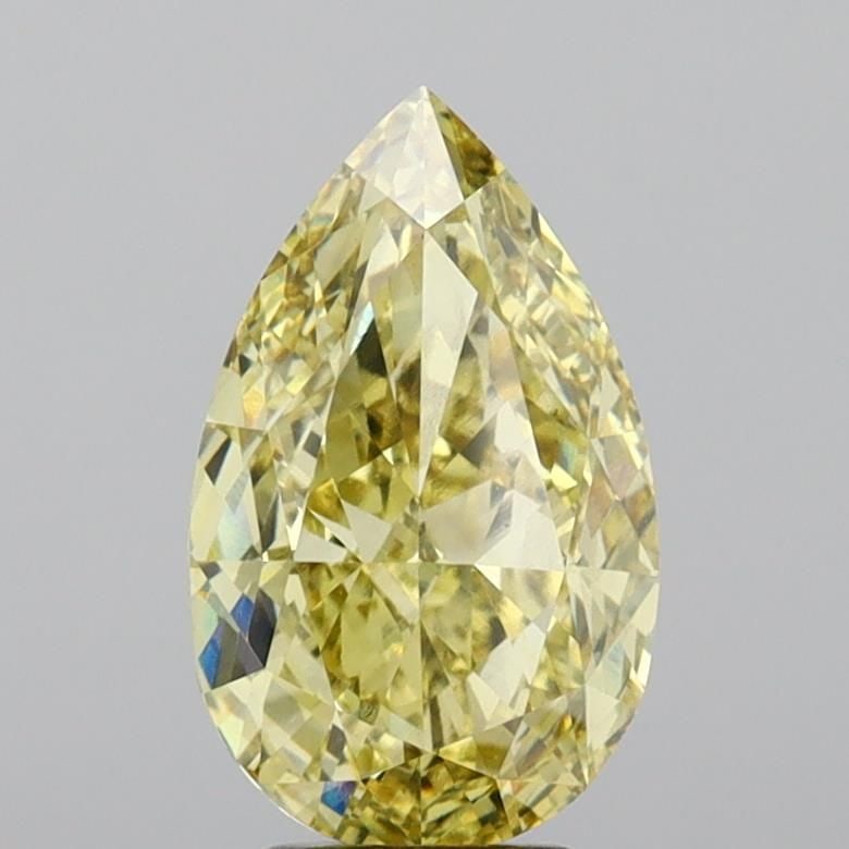 Loose Diamond - PEAR 5.04ct Fancy Intense Yellow VS1: Loose Diamond - PEAR 5.04ct Fancy Intense Yellow VS1 Source: This is a real non-mined Diamond that has been grown in a lab Shape: PEAR Carats: 5.04 Color: Fancy Intense Yellow Certification: IGI Video