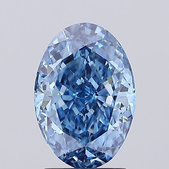 Loose Diamond - OVAL 1.85ct Fancy Vivid Blue VS1: Loose Diamond - OVAL 1.85ct Fancy Vivid Blue VS1 Source: This is a real non-mined Diamond that has been grown in a lab Shape: OVAL Carats: 1.85 Color: Fancy Vivid Blue Certification: IGI Video: