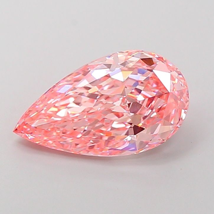 Loose Diamond - PEAR 3.9ct Fancy Vivid Pink VVS2: Loose Diamond - PEAR 3.9ct Fancy Vivid Pink VVS2 Source: This is a real non-mined Diamond that has been grown in a lab Shape: PEAR Carats: 3.9 Color: Fancy Vivid Pink Certification: IGI Video: