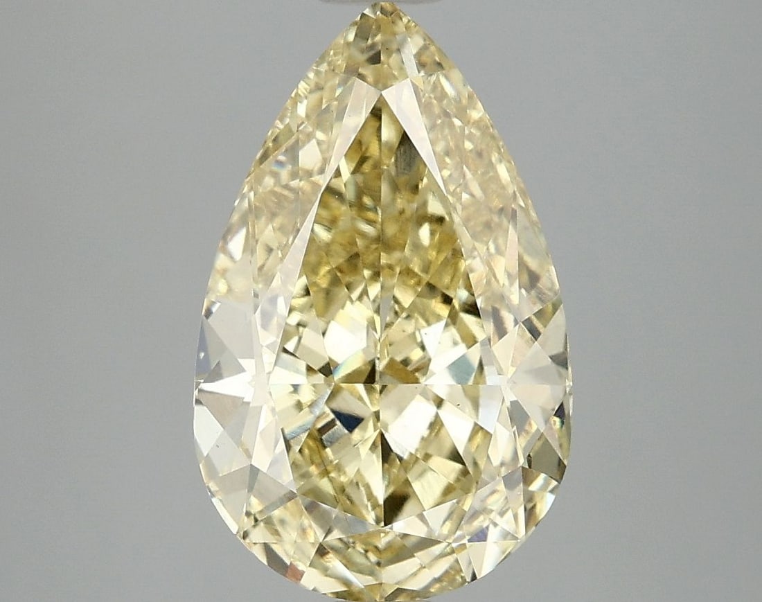 Loose Diamond - PEAR 4.03ct Fancy Intense Yellow VS1: Loose Diamond - PEAR 4.03ct Fancy Intense Yellow VS1 Source: This is a real non-mined Diamond that has been grown in a lab Shape: PEAR Carats: 4.03 Color: Fancy Intense Yellow Certification: IGI Video