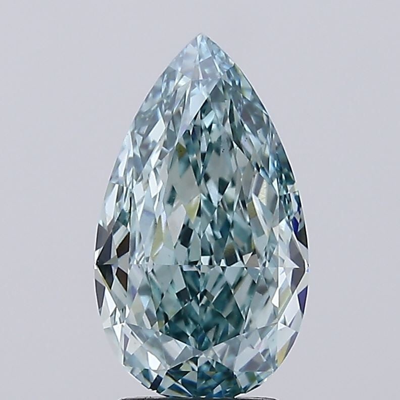 Loose Diamond - PEAR 3.15ct Fancy Vivid Green VS1: Loose Diamond - PEAR 3.15ct Fancy Vivid Green VS1 Source: This is a real non-mined Diamond that has been grown in a lab Shape: PEAR Carats: 3.15 Color: Fancy Vivid Green Certification: IGI Video: