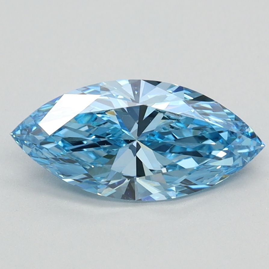 Loose Diamond - MARQUISE 0.96ct Fancy Vivid Blue VVS2: Loose Diamond - MARQUISE 0.96ct Fancy Vivid Blue VVS2 Source: This is a real non-mined Diamond that has been grown in a lab Shape: MARQUISE Carats: 0.96 Color: Fancy Vivid Blue Certification: IGI Vide