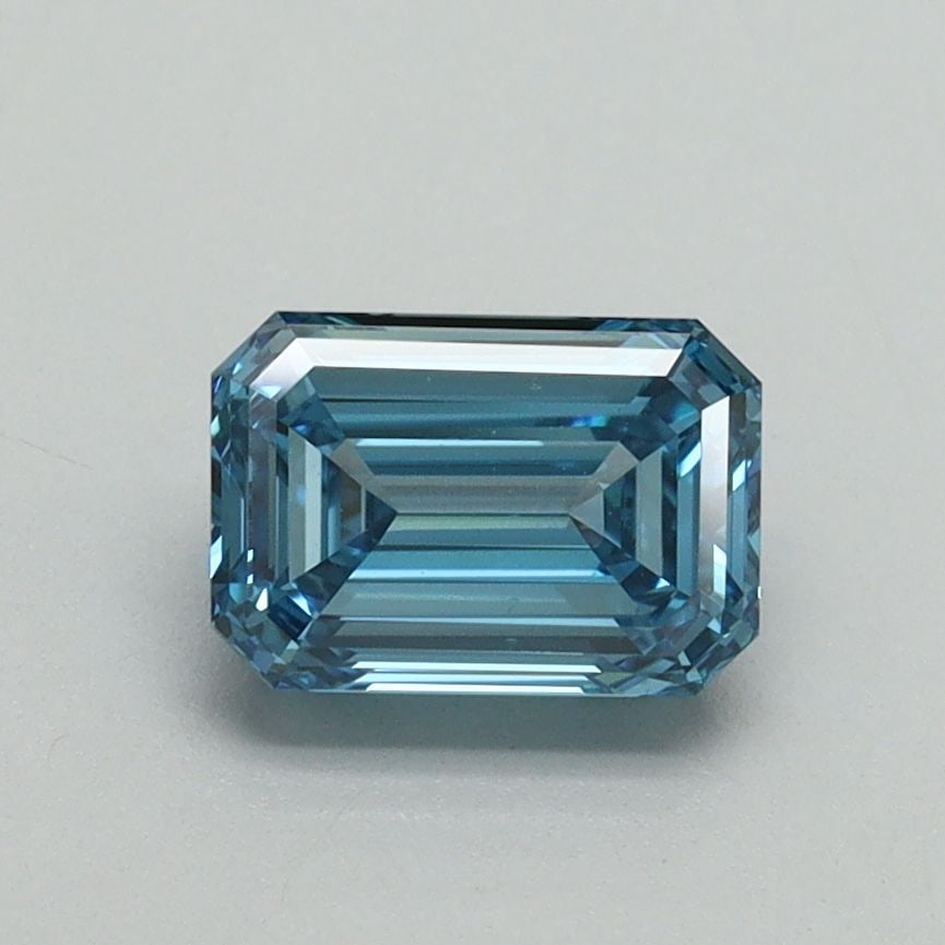 Loose Diamond - EMERALD 1.01ct Fancy Vivid Blue VS1: Loose Diamond - EMERALD 1.01ct Fancy Vivid Blue VS1 Source: This is a real non-mined Diamond that has been grown in a lab Shape: EMERALD Carats: 1.01 Color: Fancy Vivid Blue Certification: IGI Video: