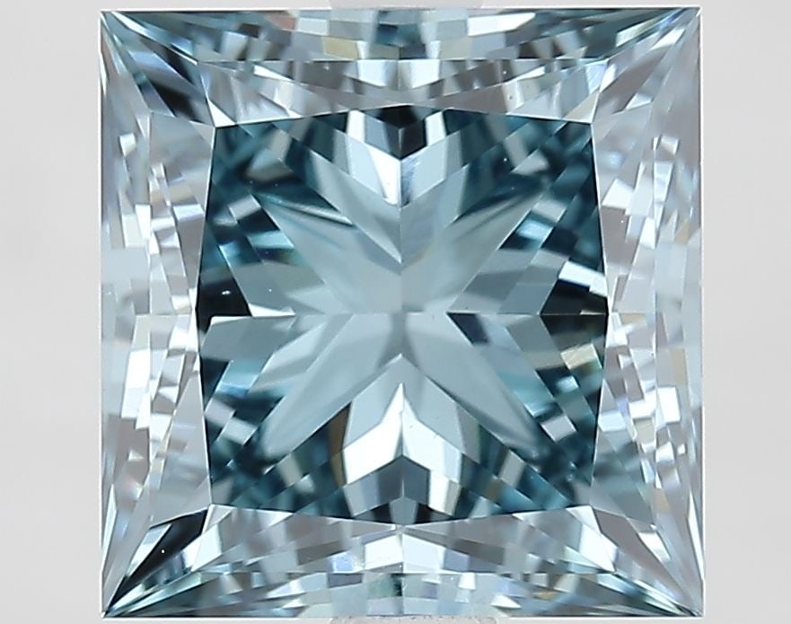 Loose Diamond - PRINCESS 3.2ct Fancy Vivid Blue VS1 (1 of 1)