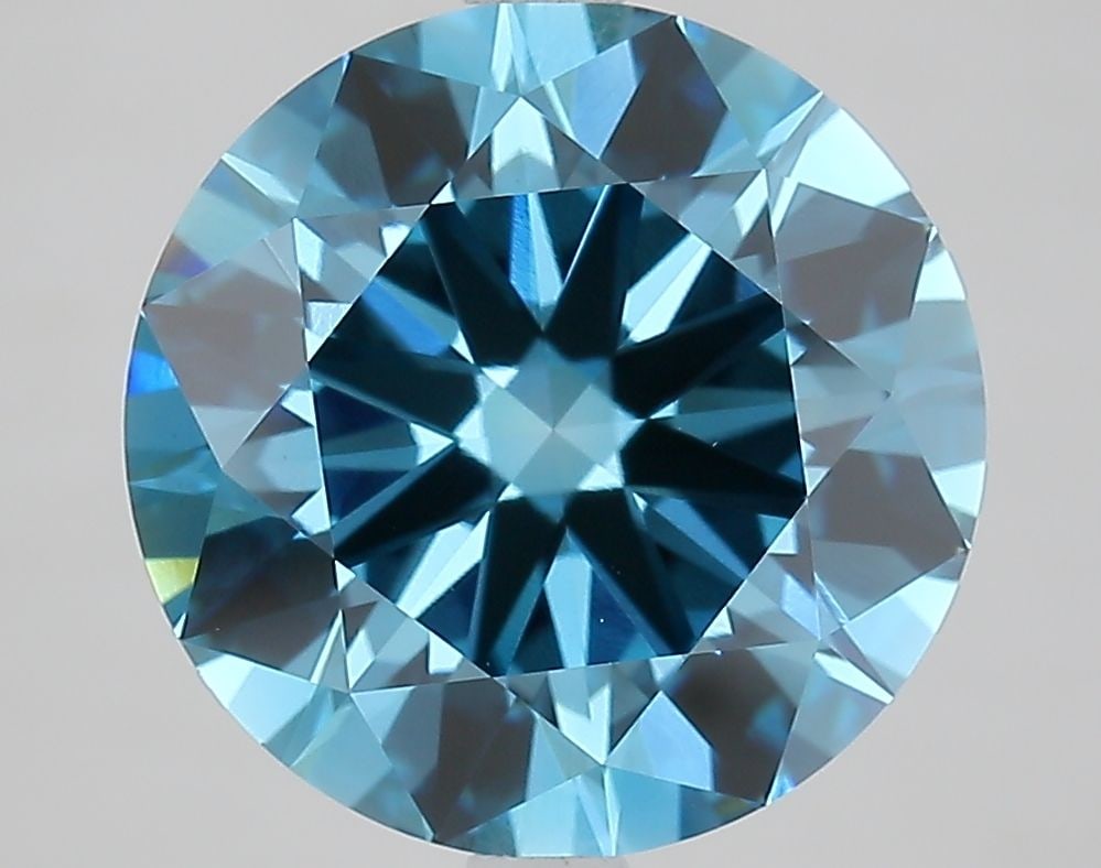 Ideal Loose Diamond - ROUND 5.02ct Fancy Vivid Blue VS1: Ideal Loose Diamond - ROUND 5.02ct Fancy Vivid Blue VS1 Source: This is a real non-mined Diamond that has been grown in a lab Shape: ROUND Carats: 5.02 Color: Fancy Vivid Blue Certification: IGI Video
