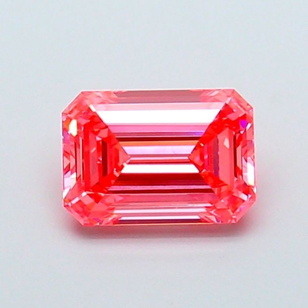 Loose Diamond - EMERALD 1.17ct Fancy Vivid Pink VVS1: Loose Diamond - EMERALD 1.17ct Fancy Vivid Pink VVS1 Source: This is a real non-mined Diamond that has been grown in a lab Shape: EMERALD Carats: 1.17 Color: Fancy Vivid Pink Certification: IGI Video: