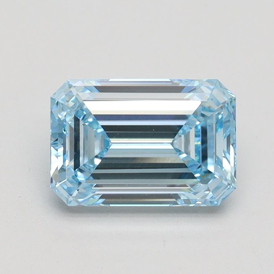 Loose Diamond - EMERALD 1.63ct Fancy Intense Blue VS1: Loose Diamond - EMERALD 1.63ct Fancy Intense Blue VS1 Source: This is a real non-mined Diamond that has been grown in a lab Shape: EMERALD Carats: 1.63 Color: Fancy Intense Blue Certification: IGI Vid