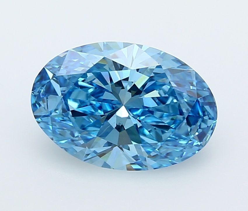 Loose Diamond - OVAL 3.07ct Fancy Vivid Blue VVS2: Loose Diamond - OVAL 3.07ct Fancy Vivid Blue VVS2 Source: This is a real non-mined Diamond that has been grown in a lab Shape: OVAL Carats: 3.07 Color: Fancy Vivid Blue Certification: IGI Video: