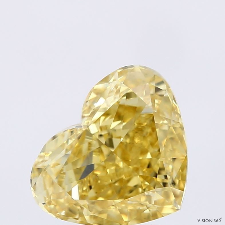 Loose Diamond - HEART 2.6ct Fancy Intense Yellow VVS2: Loose Diamond - HEART 2.6ct Fancy Intense Yellow VVS2 Source: This is a real non-mined Diamond that has been grown in a lab Shape: HEART Carats: 2.6 Color: Fancy Intense Yellow Certification: IGI