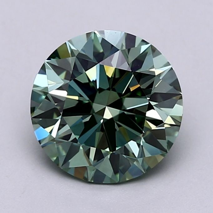 Ideal Loose Diamond - ROUND 2.76ct Fancy Vivid Green VVS2: Ideal Loose Diamond - ROUND 2.76ct Fancy Vivid Green VVS2 Source: This is a real non-mined Diamond that has been grown in a lab Shape: ROUND Carats: 2.76 Color: Fancy Vivid Green Certification: IGI Vi