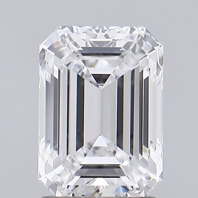 Loose Diamond - EMERALD 1.51ct E VVS2: Loose Diamond - EMERALD 1.51ct E VVS2 Source: This is a real non-mined Diamond that has been grown in a lab Shape: EMERALD Carats: 1.51 Color: E Clarity: VVS2 Certification: IGI Video: