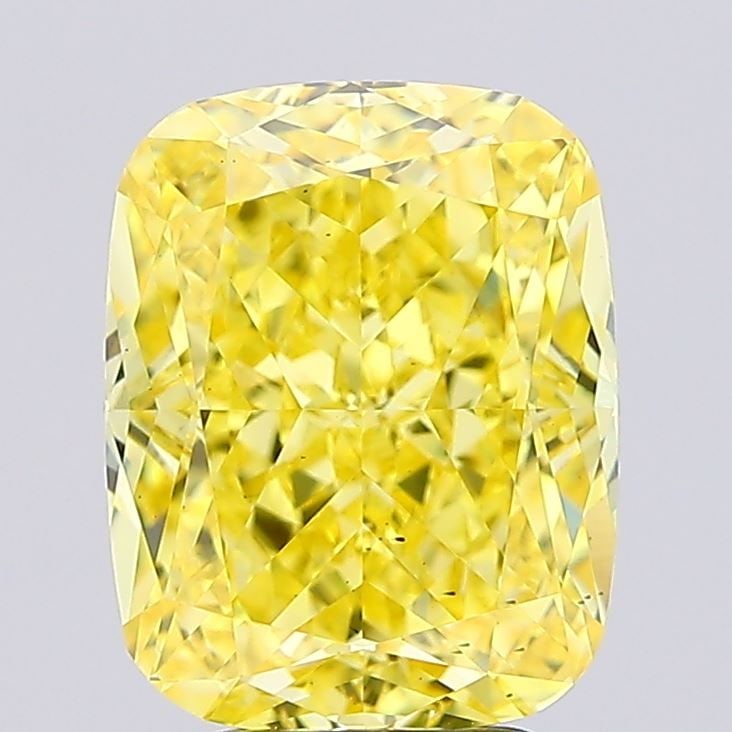 Loose Diamond - CUSHION MODIFIED 4.19ct Fancy Intense Yellow VS2: Loose Diamond - CUSHION MODIFIED 4.19ct Fancy Intense Yellow VS2 Source: This is a real non-mined Diamond that has been grown in a lab Shape: CUSHION MODIFIED Carats: 4.19 Color: Fancy Intense Yellow