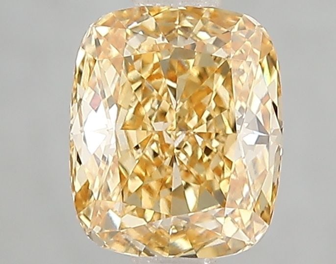 Loose Diamond - CUSHION MODIFIED 1.51ct Fancy Vivid Yellow VVS2: Loose Diamond - CUSHION MODIFIED 1.51ct Fancy Vivid Yellow VVS2 Source: This is a real non-mined Diamond that has been grown in a lab Shape: CUSHION MODIFIED Carats: 1.51 Color: Fancy Vivid Yellow Cer