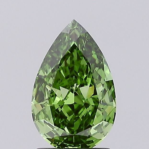 Loose Diamond - PEAR 1.58ct Fancy Vivid Green VS1: Loose Diamond - PEAR 1.58ct Fancy Vivid Green VS1 Source: This is a real non-mined Diamond that has been grown in a lab Shape: PEAR Carats: 1.58 Color: Fancy Vivid Green Certification: IGI Video: