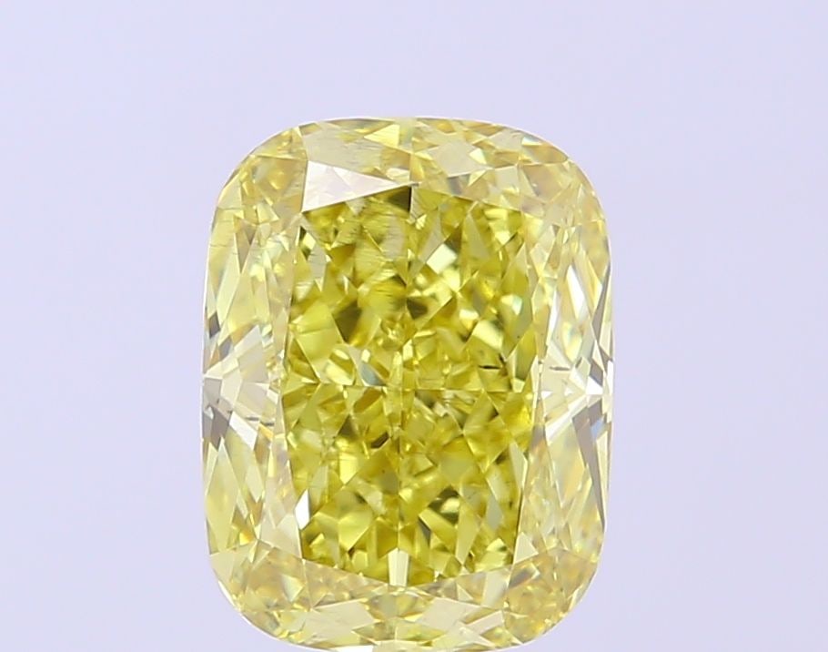 Loose Diamond - CUSHION MODIFIED 4.01ct Fancy Intense Yellow SI1: Loose Diamond - CUSHION MODIFIED 4.01ct Fancy Intense Yellow SI1 Source: This is a real non-mined Diamond that has been grown in a lab Shape: CUSHION MODIFIED Carats: 4.01 Color: Fancy Intense Yellow