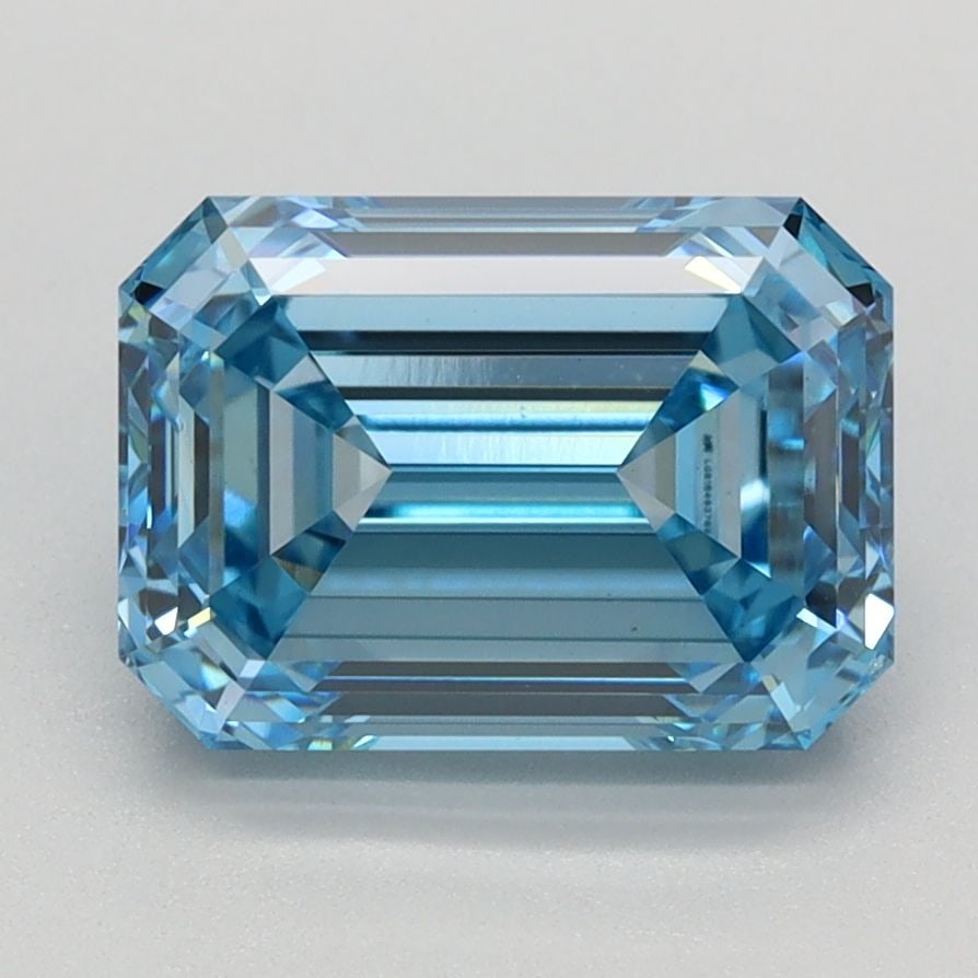 Loose Diamond - EMERALD 2.51ct Fancy Intense Blue VS1: Loose Diamond - EMERALD 2.51ct Fancy Intense Blue VS1 Source: This is a real non-mined Diamond that has been grown in a lab Shape: EMERALD Carats: 2.51 Color: Fancy Intense Blue Certification: IGI Vid