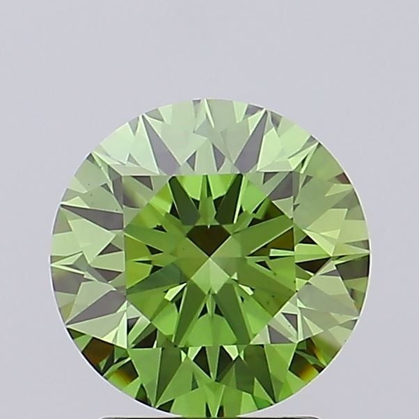 Ideal Loose Diamond - ROUND 2.44ct Fancy Vivid Green VS1: Ideal Loose Diamond - ROUND 2.44ct Fancy Vivid Green VS1 Source: This is a real non-mined Diamond that has been grown in a lab Shape: ROUND Carats: 2.44 Color: Fancy Vivid Green Certification: IGI Vid