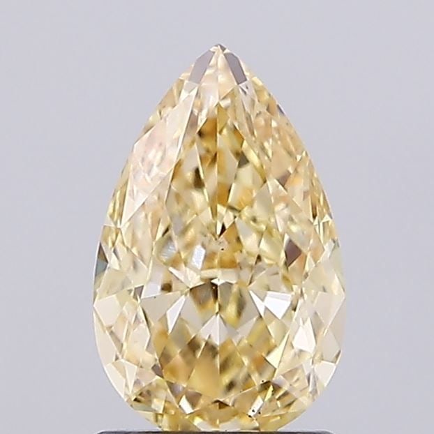 Loose Diamond - PEAR 1.51ct Fancy Light Yellow VS1: Loose Diamond - PEAR 1.51ct Fancy Light Yellow VS1 Source: This is a real non-mined Diamond that has been grown in a lab Shape: PEAR Carats: 1.51 Color: Fancy Light Yellow Certification: IGI Video: