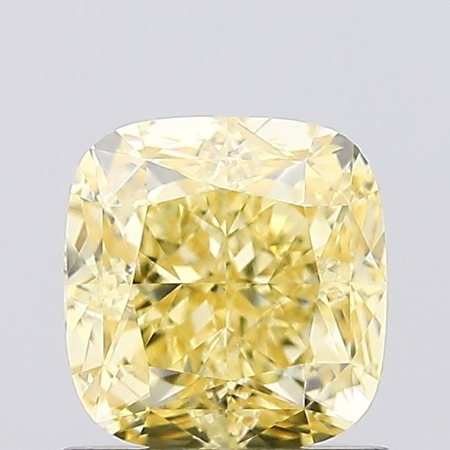 Loose Diamond - CUSHION MODIFIED 1.0ct Fancy Intense Yellow SI1: Loose Diamond - CUSHION MODIFIED 1.0ct Fancy Intense Yellow SI1 Source: This is a real non-mined Diamond that has been grown in a lab Shape: CUSHION MODIFIED Carats: 1.0 Color: Fancy Intense Yellow Ce