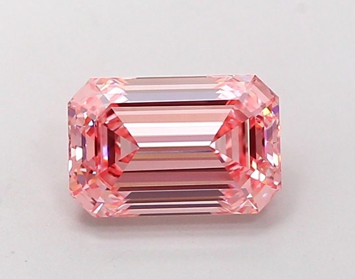Loose Diamond - EMERALD 1.39ct Fancy Intense Pink VS1: Loose Diamond - EMERALD 1.39ct Fancy Intense Pink VS1 Source: This is a real non-mined Diamond that has been grown in a lab Shape: EMERALD Carats: 1.39 Color: Fancy Intense Pink Certification: IGI Vid