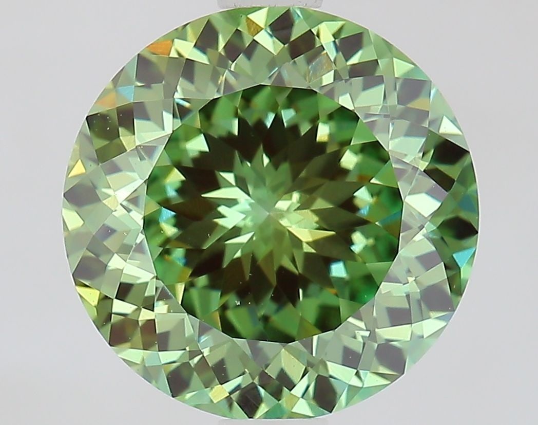 Loose Diamond - ROUND 2.54ct Fancy Vivid Green VVS2: Loose Diamond - ROUND 2.54ct Fancy Vivid Green VVS2 Source: This is a real non-mined Diamond that has been grown in a lab Shape: ROUND Carats: 2.54 Color: Fancy Vivid Green Certification: IGI Video:
