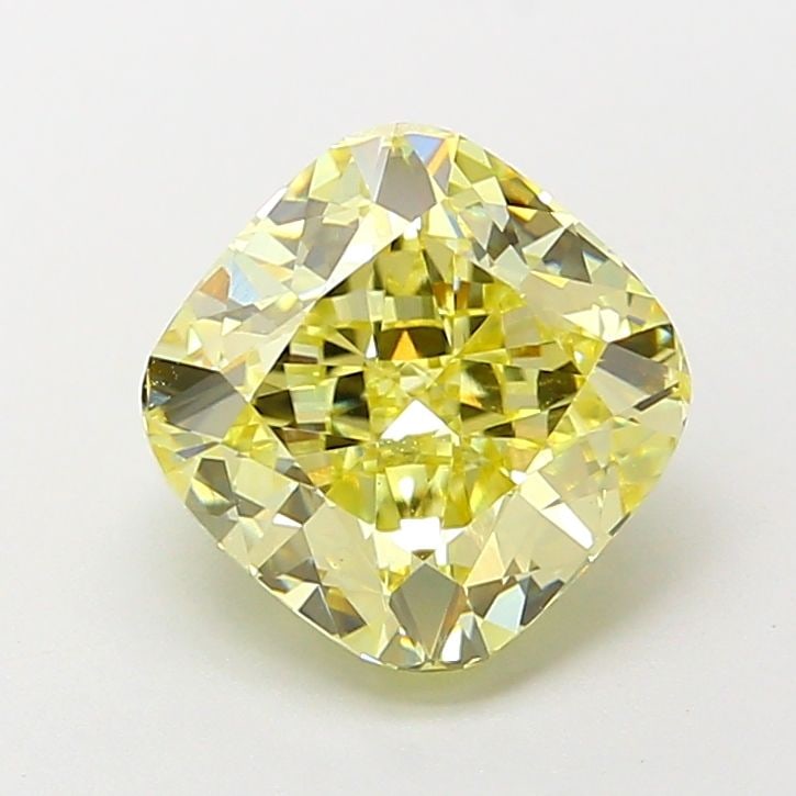 Loose Diamond - CUSHION MODIFIED 2.03ct Fancy Yellow VS1: Loose Diamond - CUSHION MODIFIED 2.03ct Fancy Yellow VS1 Source: This is a real non-mined Diamond that has been grown in a lab Shape: CUSHION MODIFIED Carats: 2.03 Color: Fancy Yellow Certification: I