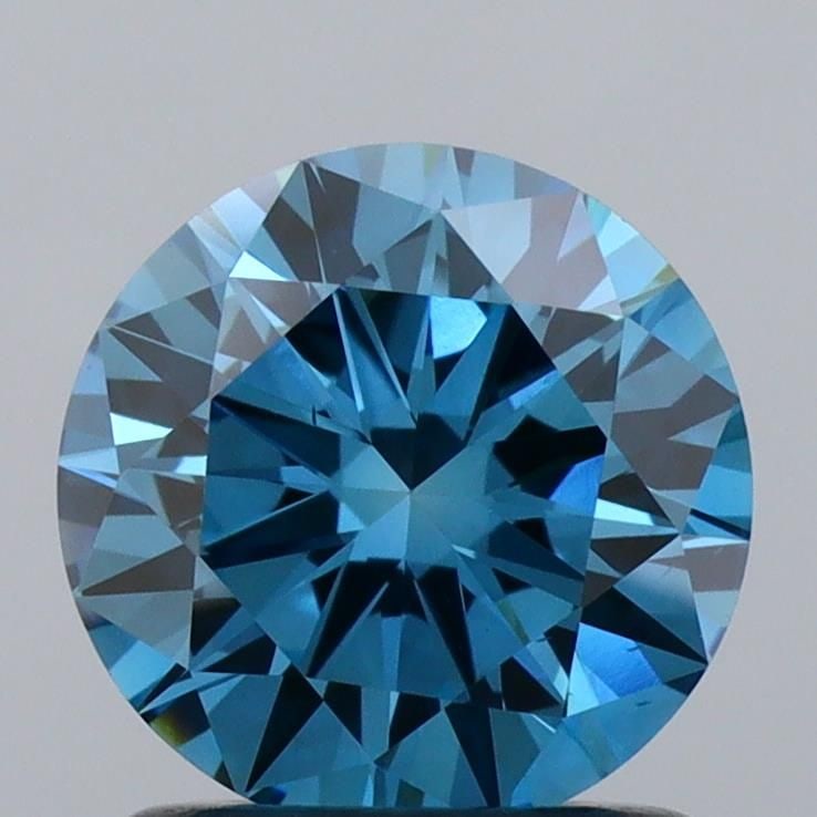 Loose Diamond - ROUND 1.1ct Fancy Vivid Blue VS2: Loose Diamond - ROUND 1.1ct Fancy Vivid Blue VS2 Source: This is a real non-mined Diamond that has been grown in a lab Shape: ROUND Carats: 1.1 Color: Fancy Vivid Blue Certification: IGI Video: