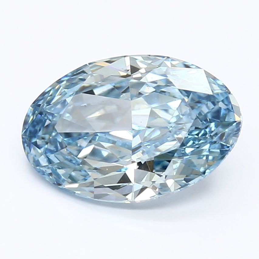 Loose Diamond - OVAL 2.7ct Fancy Vivid Blue VS1: Loose Diamond - OVAL 2.7ct Fancy Vivid Blue VS1 Source: This is a real non-mined Diamond that has been grown in a lab Shape: OVAL Carats: 2.7 Color: Fancy Vivid Blue Certification: IGI Video: Video