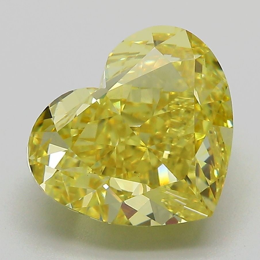 Loose Diamond - HEART 5.06ct Fancy Intense Yellow VS1: Loose Diamond - HEART 5.06ct Fancy Intense Yellow VS1 Source: This is a real non-mined Diamond that has been grown in a lab Shape: HEART Carats: 5.06 Color: Fancy Intense Yellow Certification: IGI Vid