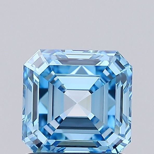 Loose Diamond - ASSCHER 1.0ct Fancy Vivid Blue VVS2: Loose Diamond - ASSCHER 1.0ct Fancy Vivid Blue VVS2 Source: This is a real non-mined Diamond that has been grown in a lab Shape: ASSCHER Carats: 1.0 Color: Fancy Vivid Blue Certification: IGI Video: