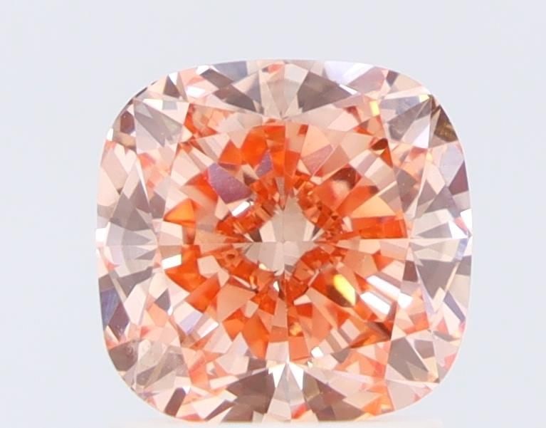 Loose Diamond - CUSHION BRILLIANT 1.73ct Fancy Orange VS2: Loose Diamond - CUSHION BRILLIANT 1.73ct Fancy Orange VS2 Source: This is a real non-mined Diamond that has been grown in a lab Shape: CUSHION BRILLIANT Carats: 1.73 Color: Fancy Orange Certification: