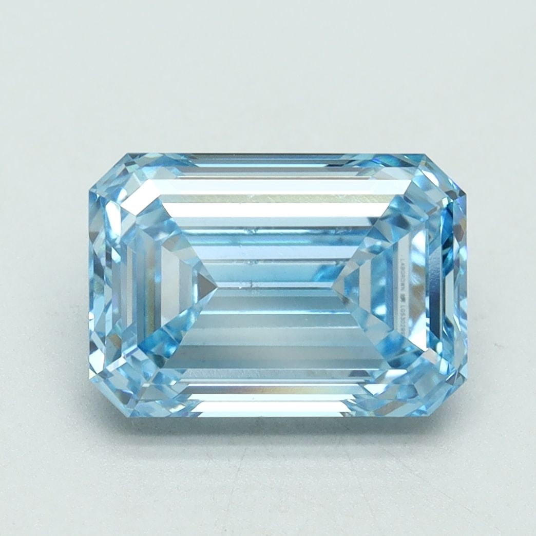 Loose Diamond - EMERALD 3.09ct Fancy Intense Blue VS1: Loose Diamond - EMERALD 3.09ct Fancy Intense Blue VS1 Source: This is a real non-mined Diamond that has been grown in a lab Shape: EMERALD Carats: 3.09 Color: Fancy Intense Blue Certification: IGI