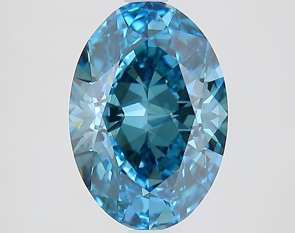 Loose Diamond - OVAL 2.55ct Fancy Vivid Blue SI2: Loose Diamond - OVAL 2.55ct Fancy Vivid Blue SI2 Source: This is a real non-mined Diamond that has been grown in a lab Shape: OVAL Carats: 2.55 Color: Fancy Vivid Blue Certification: IGI Video: