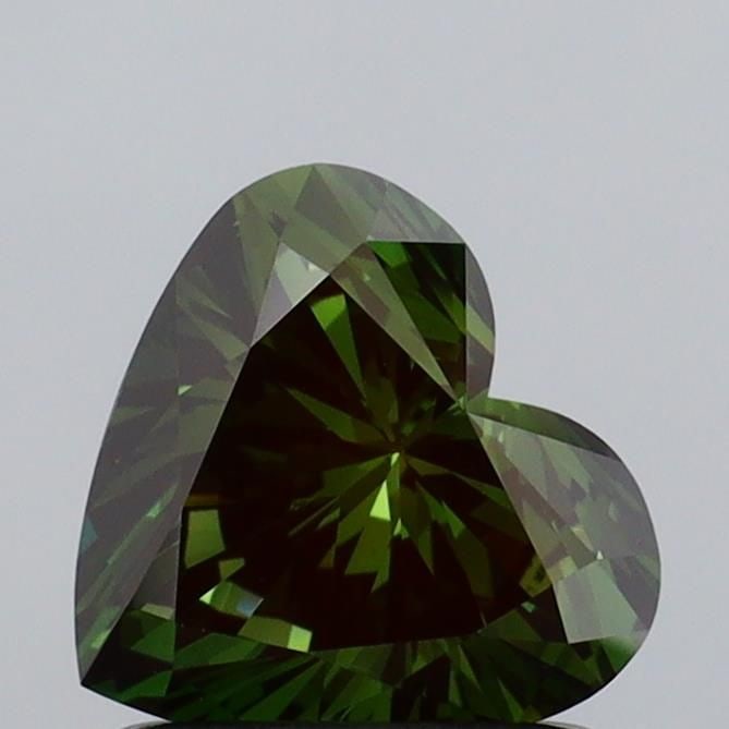 Loose Diamond - HEART 1.0ct Fancy Deep Green VS1: Loose Diamond - HEART 1.0ct Fancy Deep Green VS1 Source: This is a real non-mined Diamond that has been grown in a lab Shape: HEART Carats: 1.0 Color: Fancy Deep Green Certification: IGI Video: